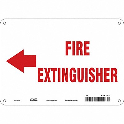 CONDOR 469X78 Safety Sign 7 in x 10 in Aluminum