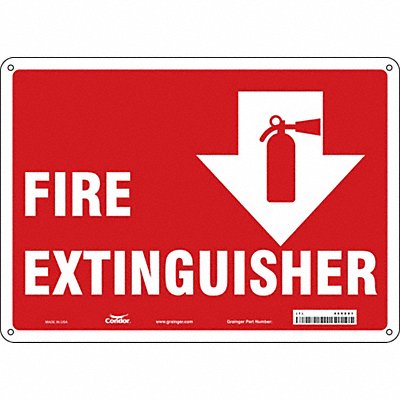 CONDOR 469X91 Safety Sign 10 in x 14 in Aluminum