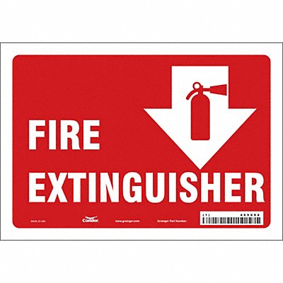 CONDOR 469X94 Safety Sign 7 in x 10 in Vinyl