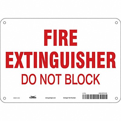 CONDOR 469Y03 Safety Sign 7 in x 10 in Aluminum