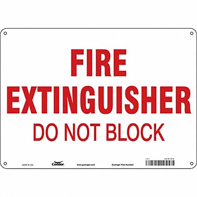 CONDOR 469Y04 Safety Sign 10 in x 14 in Aluminum