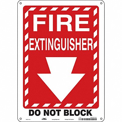 CONDOR 469Y12 Safety Sign 14 in x 10 in Aluminum