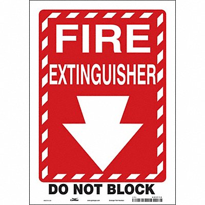 CONDOR 469Y16 Safety Sign 14 in x 10 in Vinyl
