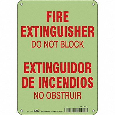 CONDOR 469Y21 Safety Sign 10 in x 7 in Polyethylene