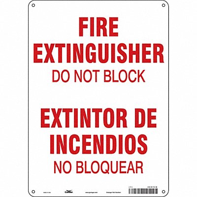 CONDOR 469Y28 Safety Sign 14 in x 10 in Aluminum