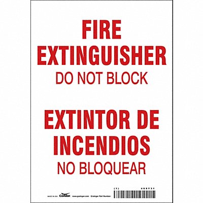 CONDOR 469Y31 Safety Sign 10 in x 7 in Vinyl