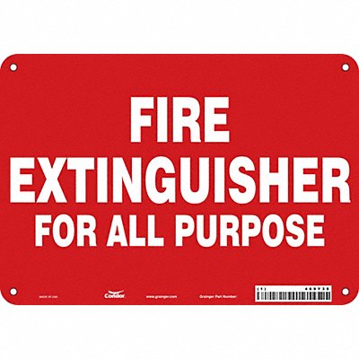 CONDOR 469Y35 Safety Sign 7 in x 10 in Polyethylene