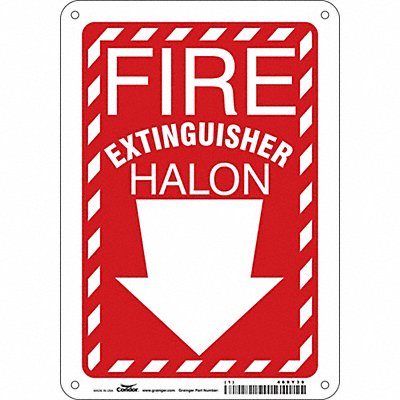 CONDOR 469Y39 Safety Sign 10 in x 7 in Aluminum
