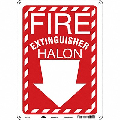 CONDOR 469Y40 Safety Sign 14 in x 10 in Aluminum
