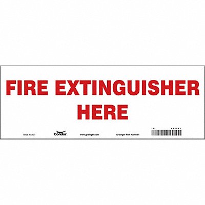 CONDOR 469Y51 Safety Sign 5 in x 14 in Vinyl