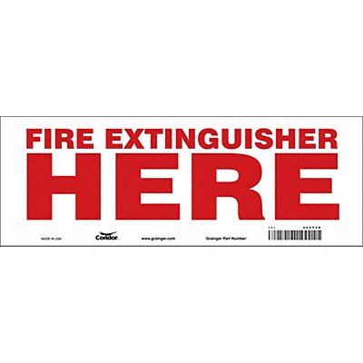 CONDOR 469Y58 Safety Sign 5 in x 14 in Vinyl