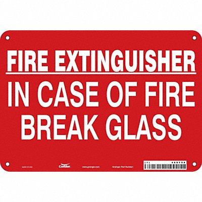 CONDOR 469Y59 Safety Sign 7 in x 10 in Aluminum