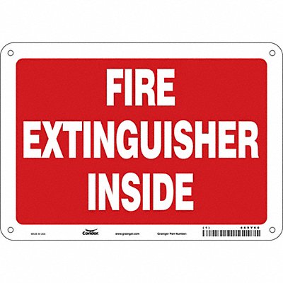 CONDOR 469Y66 Safety Sign 7 in x 10 in Aluminum
