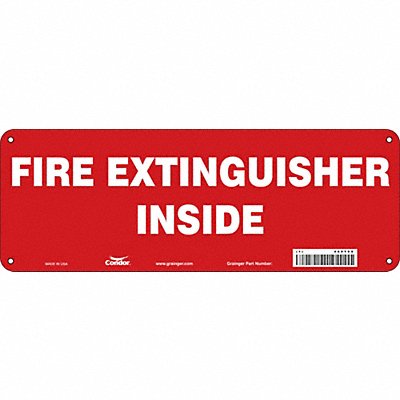 CONDOR 469Y68 Safety Sign 5 in x 14 in Polyethylene