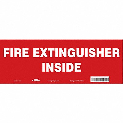 CONDOR 469Y70 Safety Sign 5 in x 14 in Vinyl