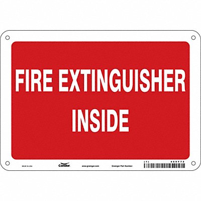CONDOR 469Y72 Safety Sign 7 in x 10 in Aluminum