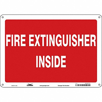 CONDOR 469Y73 Safety Sign 10 in x 14 in Aluminum