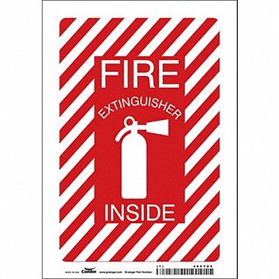CONDOR 469Y85 Safety Sign 10 in x 7 in Vinyl