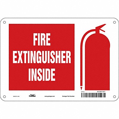CONDOR 469Y87 Safety Sign 7 in x 10 in Aluminum