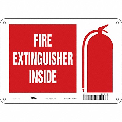 CONDOR 469Y93 Safety Sign 7 in x 10 in Polyethylene