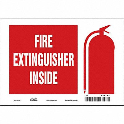 CONDOR 469Y95 Safety Sign 7 in x 10 in Vinyl