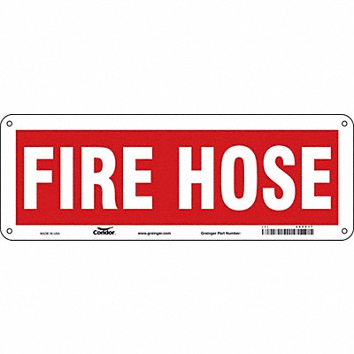 CONDOR 469Z17 Safety Sign 5 in x 14 in Glow Vinyl