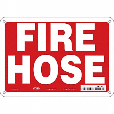CONDOR 469Z37 Safety Sign 7 in x 10 in Aluminum