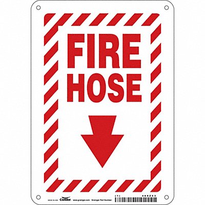 CONDOR 469Z63 J7051 Safety Sign 10 in x 7 in Aluminum