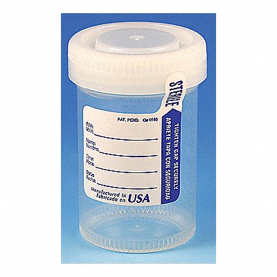 GLOBE SCIENTIFIC 6220 Airtight Jar 90 mL 76 mm H White PK400