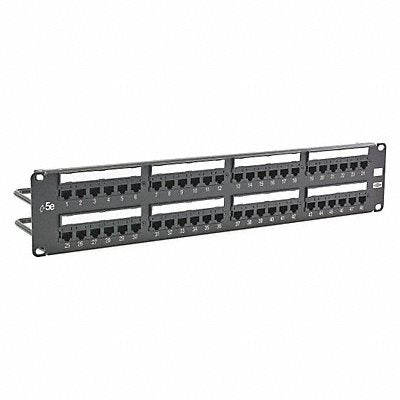 HUBBELL PREMISE WIRING HP5E48E Patch Panel 3.46in.H 5e Category Steel