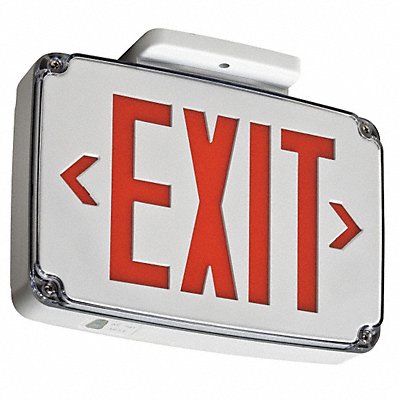 LITHONIA LIGHTING WLTEW2REL Exit Sign Thermoplastic White 12 1/2in 3.4W