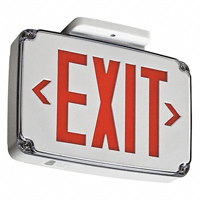LITHONIA LIGHTING WLTEW1R Exit Sign Thermoplastic White 12 1/2in 2.7W