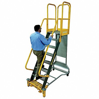 COTTERMAN WMX05R37A6P3 Rolling Safety Ladder Unassembled Platform 50In H