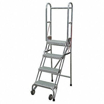 COTTERMAN SASA4A10E10C50P6 Folding Rolling Safety Ladder Platform 40In H