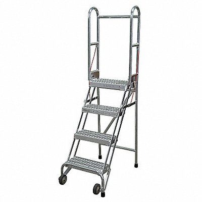 COTTERMAN SASA4A3E10C50P6 Folding Rolling Safety Ladder Platform 40In H