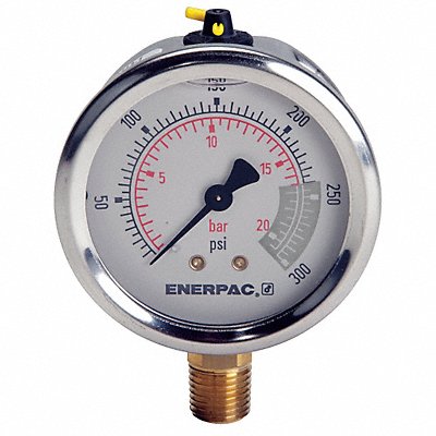 ENERPAC G2512L K4564 Pressure Gauge 0 to 300 psi 2 1/2 Dial