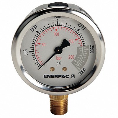 ENERPAC G2516L K4564 Pressure Gauge 0 to 3000 psi 2 1/2 Dial