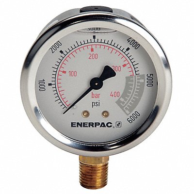 ENERPAC G2517L K4564 Pressure Gauge 0 to 6000 psi 2 1/2 Dial