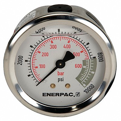 ENERPAC G2537R K4566 Pressure Gauge 0 to 10000psi 2 1/2 Dial