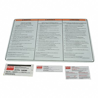 DAYTON MHW0LG Identification Label Kit