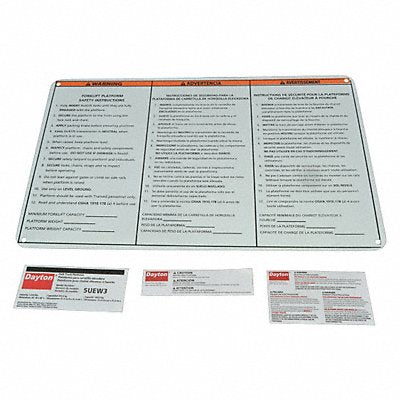 DAYTON MHW3LG Identification Label Kit