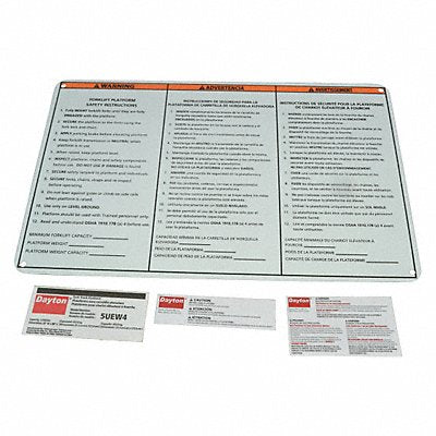 DAYTON MHW4LG Identification Label Kit