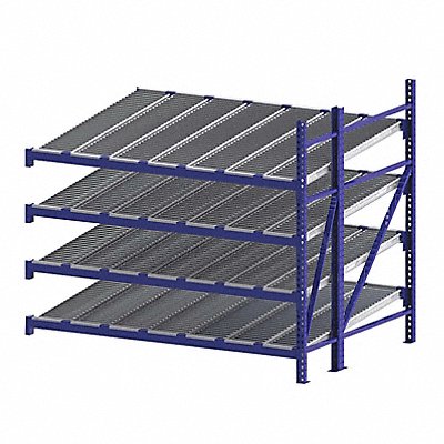 UNEX ROLLER RACK RR99S2R8X6A Gravity Flow Rack 72inx84inx96in #shlv 4