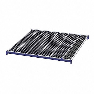 UNEX ROLLER RACK RR99S2W8X8L Gravity Flow Shelf 96inx2 5/8inx96in Blu