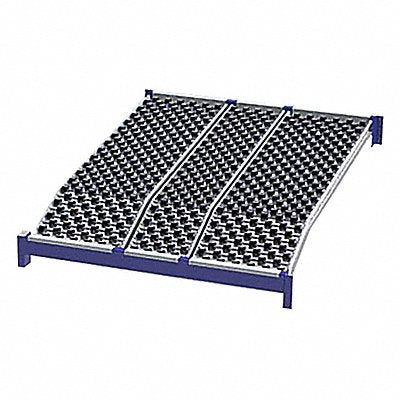 UNEX ROLLER RACK RR99K2W4X6L Gravity Flow Shelf 72inx2 5/8inx48in Blu