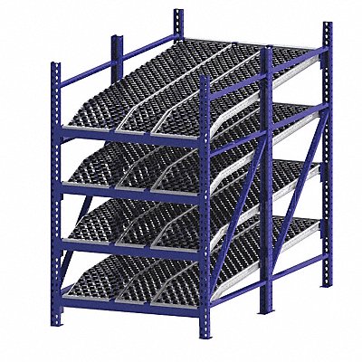 UNEX ROLLER RACK RR99K2W4X8S Gravity Flow Rack 96inx84inx48in #shlv 4