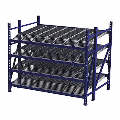 UNEX ROLLER RACK RR99K2R8X6S Gravity Flow Rack 72inx84inx96in #shlv 4