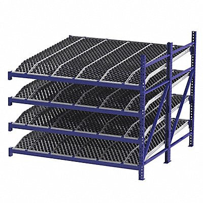 UNEX ROLLER RACK RR99K2W8X8A Gravity Flow Rack 96inx84inx96in #shlv 4