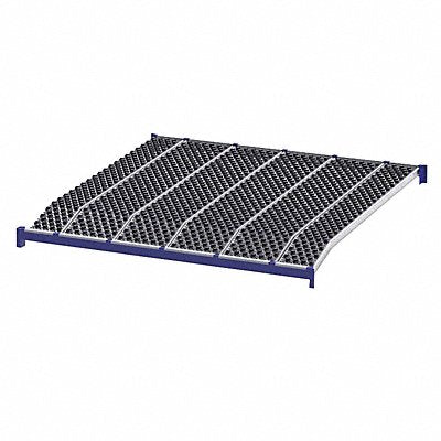 UNEX ROLLER RACK RR99K2W8X8L Gravity Flow Shelf 96inx2 5/8inx96in Blu