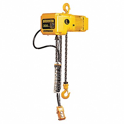 HARRINGTON SNER000300S10115v Electric Chain Hoist 300lb. 115V 1 Phase